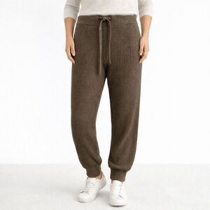 Baby Alpaca Blend Fisherman Ribbed Jenni Kayne Sweatpants Olive Green XS